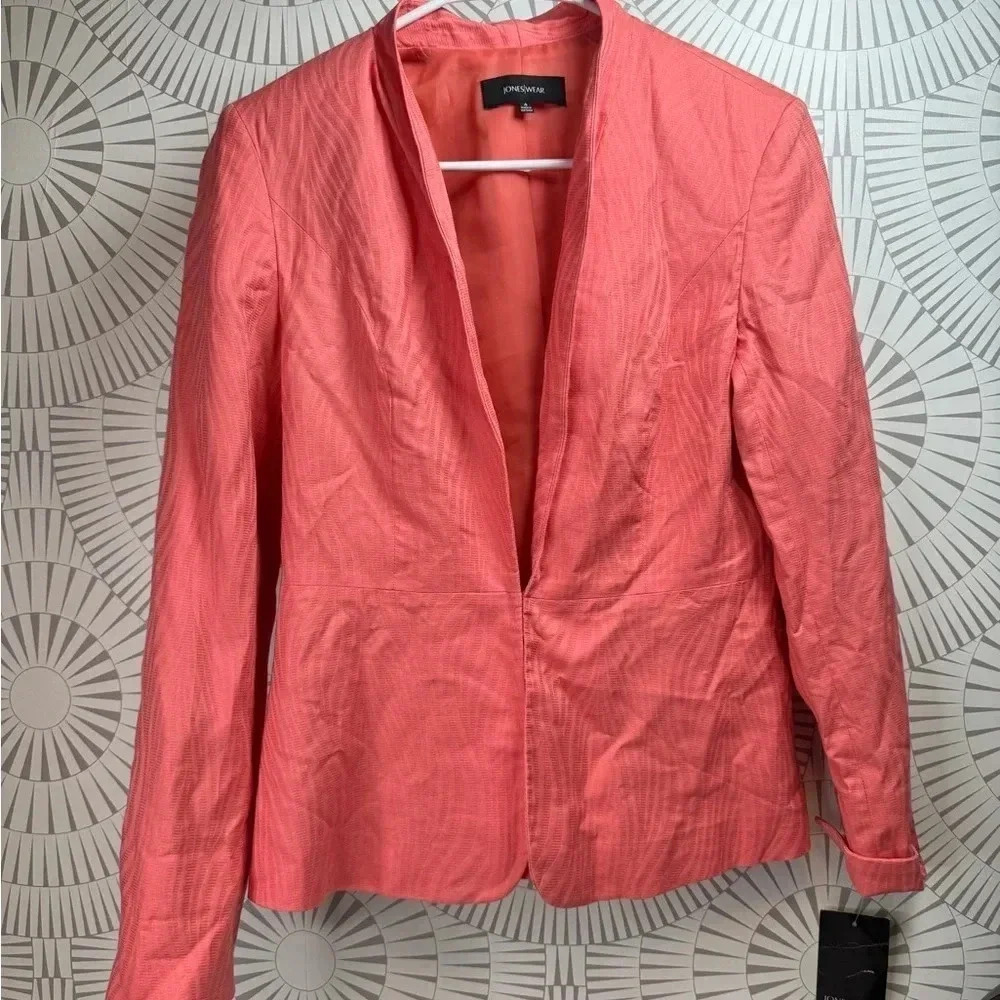 Jones Wear NWT Womens‎ Blazer Orange Size 4